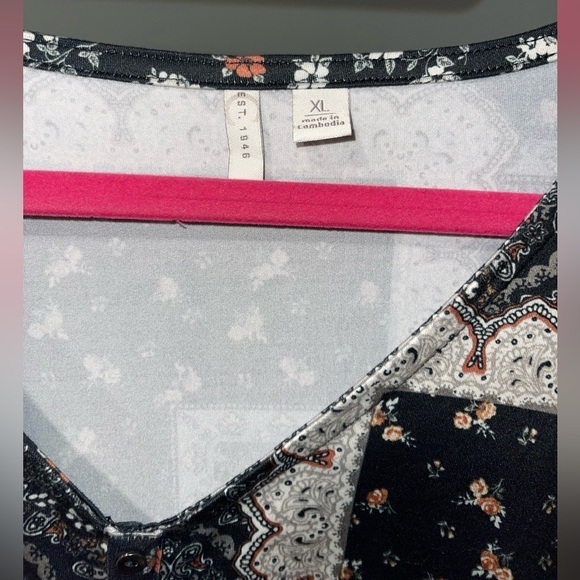 Cato Long Sleeve Balloon Style Tunic Top - Picture 3 of 6